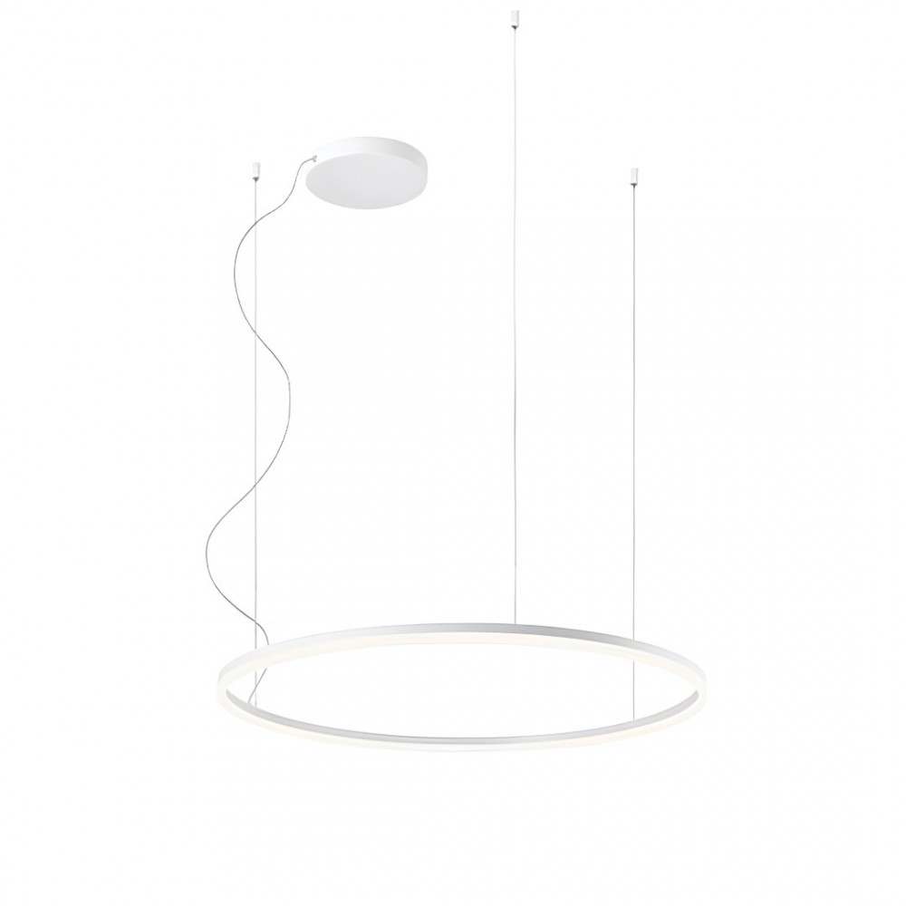 Pendant lamp Redo Orbit, metal, sand white, LED, 55W, 5088 lumens, neutral white 4000K, D.80 cm