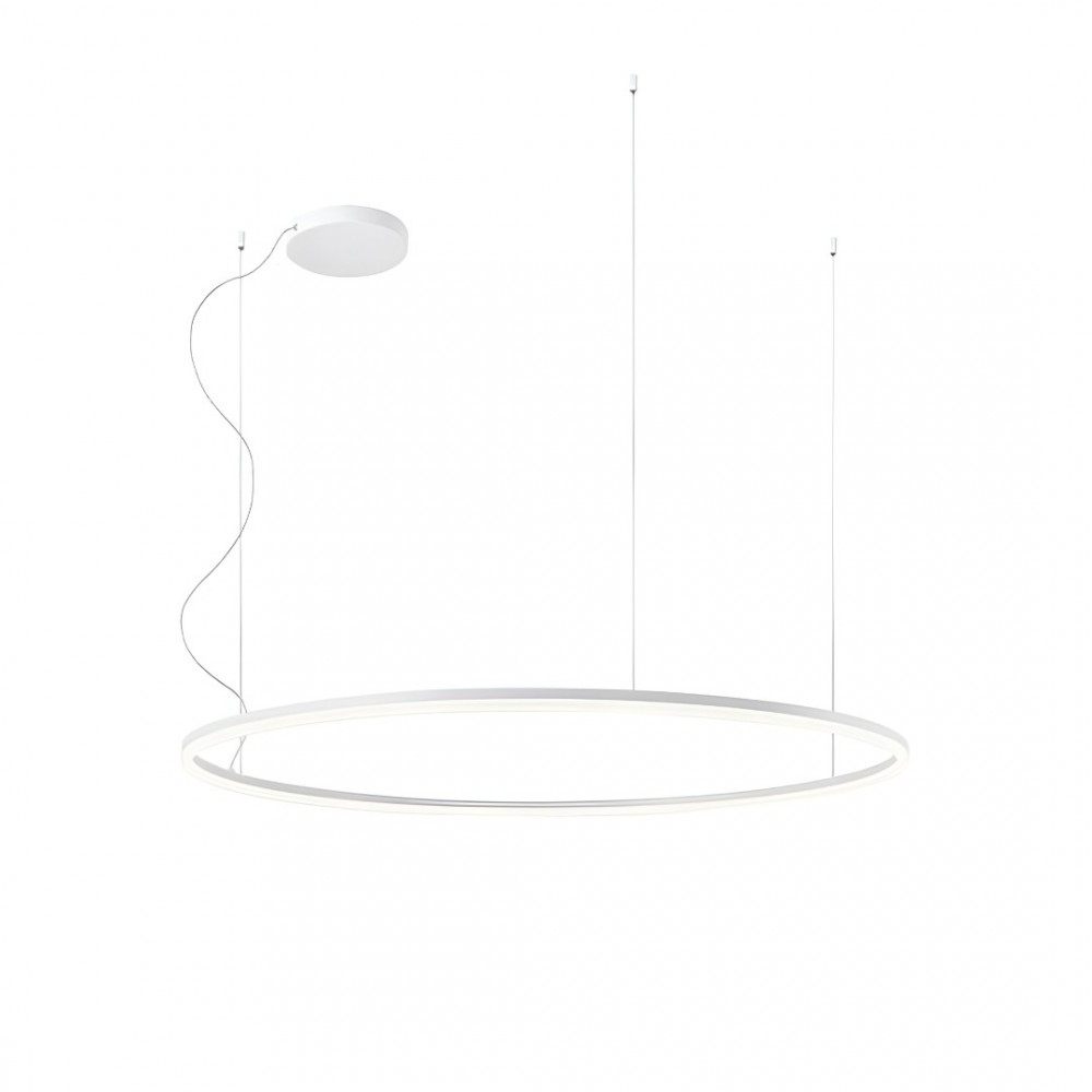 Pendant lamp Redo Orbit, metal, sand white, LED, 76W, 7159 lumens, neutral white 4000K, D.120 cm
