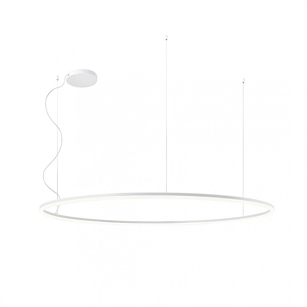 Pendant lamp Redo Orbit, metal, sand white, LED, 110W, 8793 lumens, neutral white 4000K, D.150 cm