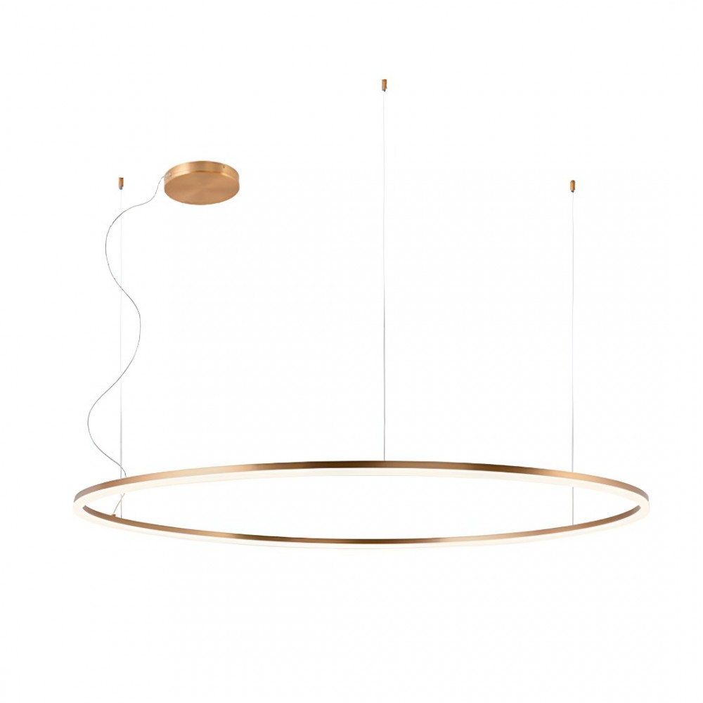 Pendant lamp Redo Orbit, metal, bronze, LED, 110W, 8793 lumens, neutral white 4000K, D.150 cm