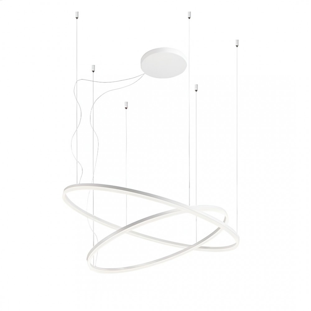 Pendant lamp Redo Orbit, metal, sand white, LED, 40,5W + 68W, 9468 lumens, neutral white 4000K