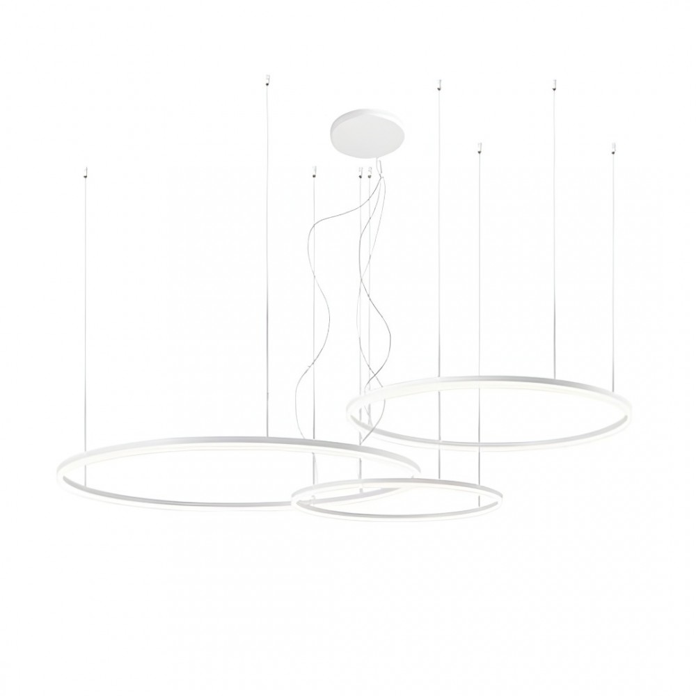 Pendant lamp Redo Orbit, metal, sand white, LED, 40,5W + 55W + 68W, 14556 lumens, neutral white 4000K