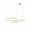Pendant lamp Redo Orbit, metal, bronze, LED, 40,5W + 55W + 68W, 14556 lumens, neutral white 4000K