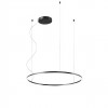Pendant lamp Redo Orbit, metal, sand black, LED, 55W, 4853 lumens, warm white 3000K, D.80 cm