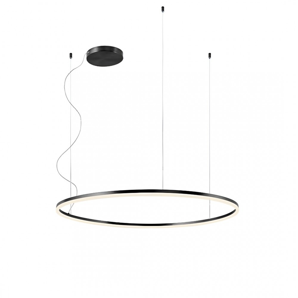 Pendant lamp Redo Orbit, metal, sand black, LED, 68W, 5465 lumens, warm white 3000K, D.100 cm