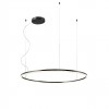 Pendant lamp Redo Orbit, metal, sand black, LED, 68W, 5465 lumens, warm white 3000K, D.100 cm
