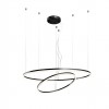 Pendant lamp Redo Orbit, metal, sand black, LED, 40,5W + 68W, 9142 lumens, warm white 3000K