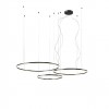Pendant lamp Redo Orbit, metal, sand black, LED, 40,5W + 55W + 68W, 13967 lumens, warm white 3000K