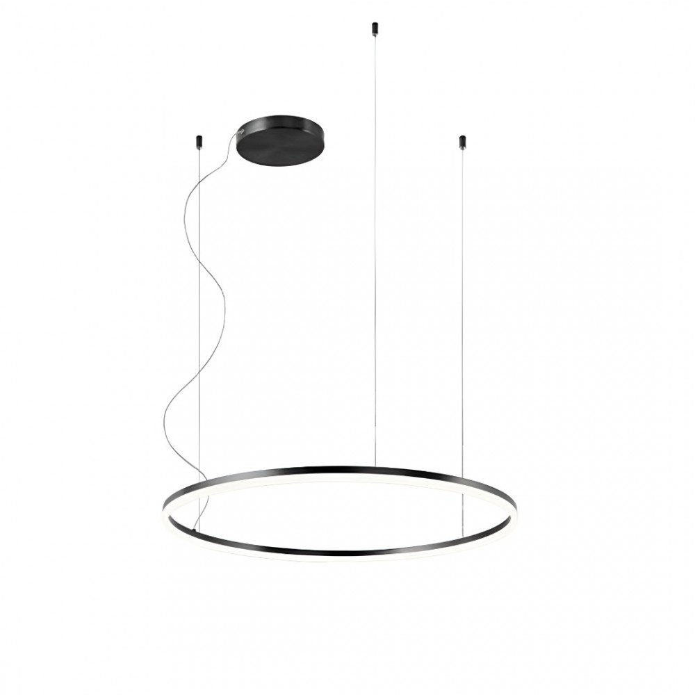 Pendant lamp Redo Orbit, metal, sand black, LED, 55W, 5088 lumens, neutral white 4000K, D.80 cm