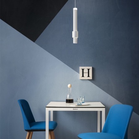Pendant lamp Redo Tycon, metal, sand white, LED, 6W, 402 lumens, warm white 3000K, D.6 cm