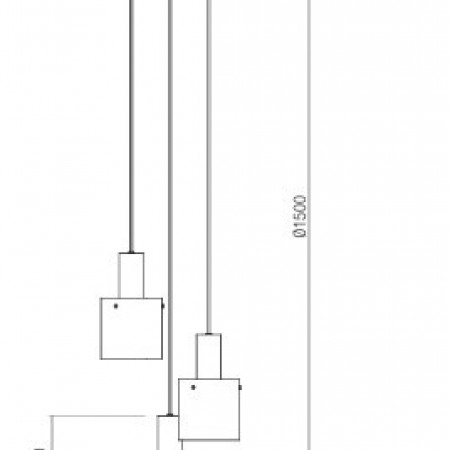 Pendant lamp Redo Lou, metal, brushed black/gradient smoke, 3XE27, D.35 cm