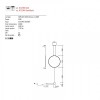 Pendant lamp Redo Slick, metal, matt black, LED, 28W, 1735 lumens, warm white 3000K, H.281 cm