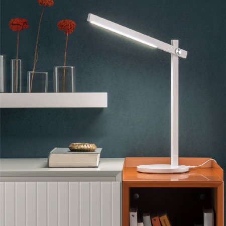 Table lamp Redo Omeo, metal, sand white, LED CCT, 5,5W, 465 lumens, 3000K/4500K/6500K, H.43 cm
