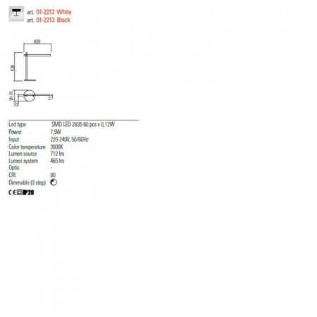 Table lamp Redo Omeo, metal, sand black, dimmable, LED, 5,5W, 465 lumens, 3000K/4500K/6500K, H.43 cm