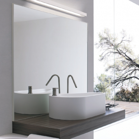 Wall lamp Redo Flipper, metal, matt white, LED, 24W, 2019 lumens, warm white 3000K, L.90 cm, IP44