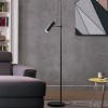 Floor lamp Redo Pivot, metal, matt black, 1XGU10, H.154 cm