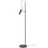 Floor lamp Redo Pivot, metal, matt black, 1XGU10, H.154 cm