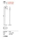 Floor lamp Redo Pivot, metal, matt black, 1XGU10, H.154 cm