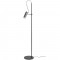 Floor lamp Redo Pivot, metal, matt black, 1XGU10, H.154 cm