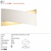 Wall lamp Redo Xavier, metal, sand gold/sand white, LED, 17W, 1123 lumens, warm white 3000K, L.25 cm