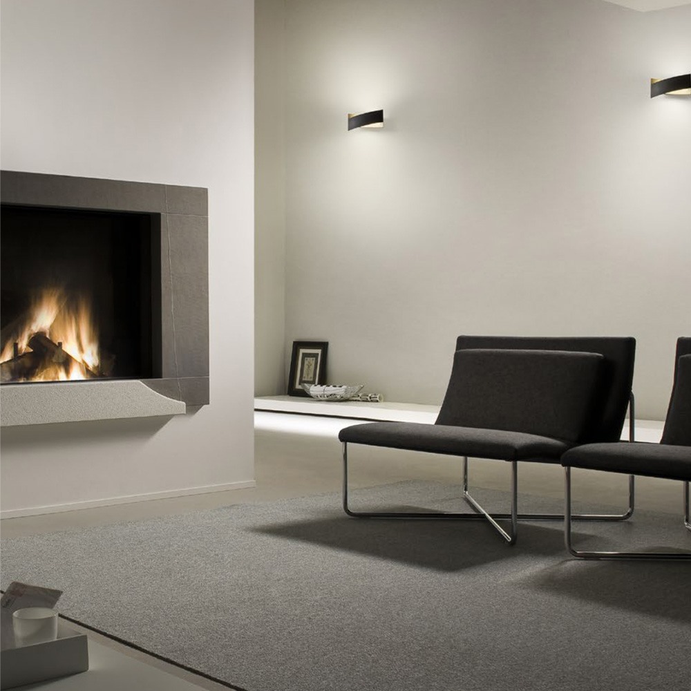 Wall lamp Redo Xavier, metal, sand gold/sand black, LED, 17W, 1020 lumens, warm white 3000K, L.25 cm