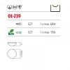 Ceiling lamp Smarter Ibis, metal, white, 1XE27, D.23 cm