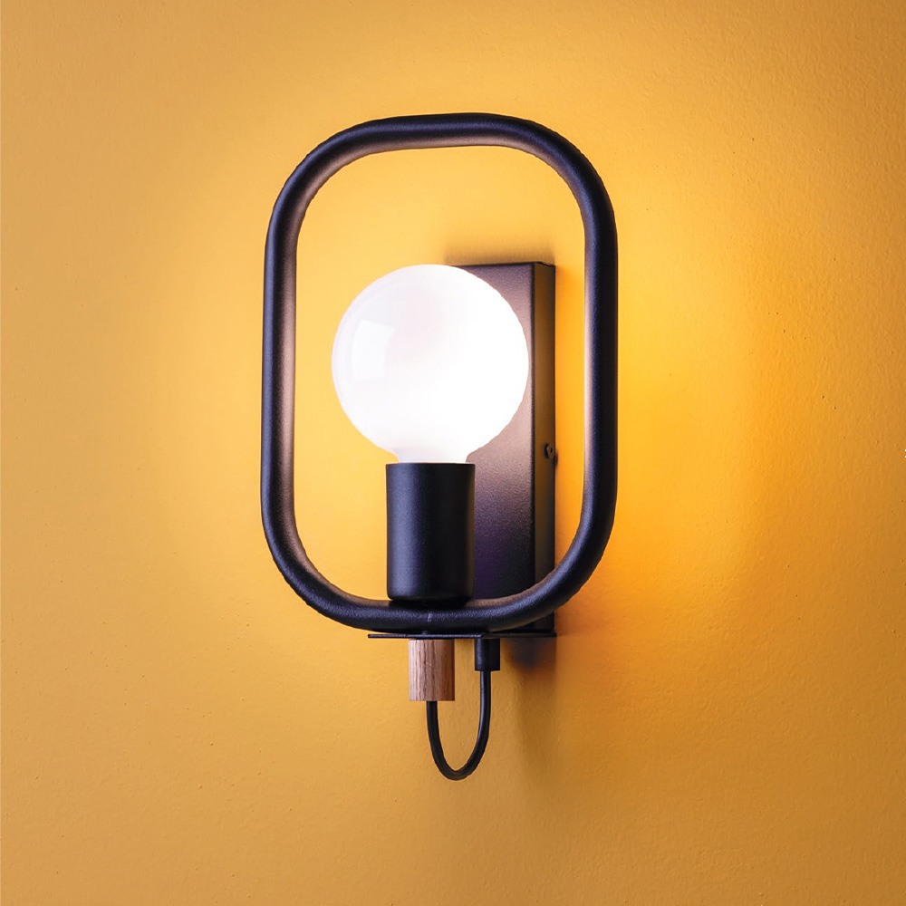 Wall lamp Redo Aeris, metal, matte black, 1xE27