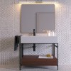 Wall lamp Redo Barrio, metal, sand black, LED, 34W, 3477 lumens, neutral white 4000K, IP44, L.120 cm