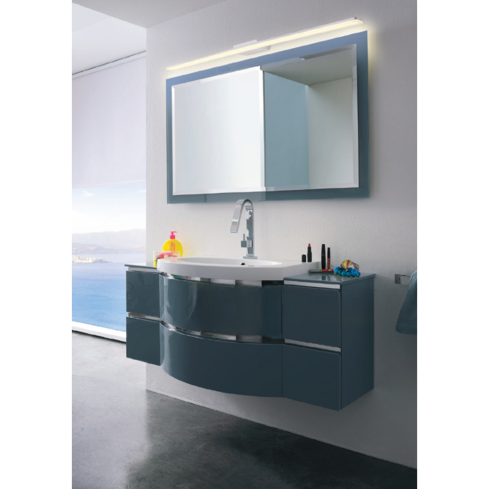 Wall lamp Redo Barrio, metal, sand white, LED, 17W, 1805 lumens, neutral white 4000K, IP44, L.60 cm