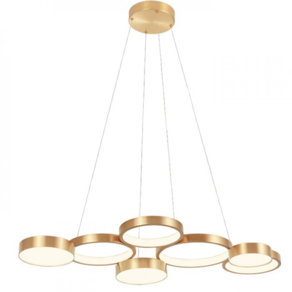 Suspension Redo Cronos, metal, bronze, dimmable, LED, 65W, 4137 lumens, warm white 3000K, L.103 cm