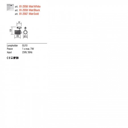 Projector for track Redo Delphi, metal, sand white, 1XGU10, H.13 cm
