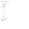 Floor lamp Redo Talis, metal, glass, matt black, 2XE27, H.170 cm