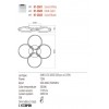 Ceiling lamp Redo Espiral, metal, sand white, dimmable, LED, 72W, 4380 lumens, warm white 3000K. D.80 cm