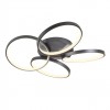 Ceiling lamp Redo Espiral, metal, sand black, dimmable, LED, 72W, 4380 lumens, warm white 3000K. D.80 cm
