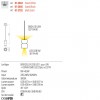Suspension Redo Yona, metal, sand white, LED, 5W+5,5W, 400 lumens, warm white 3000K, D.12 cm