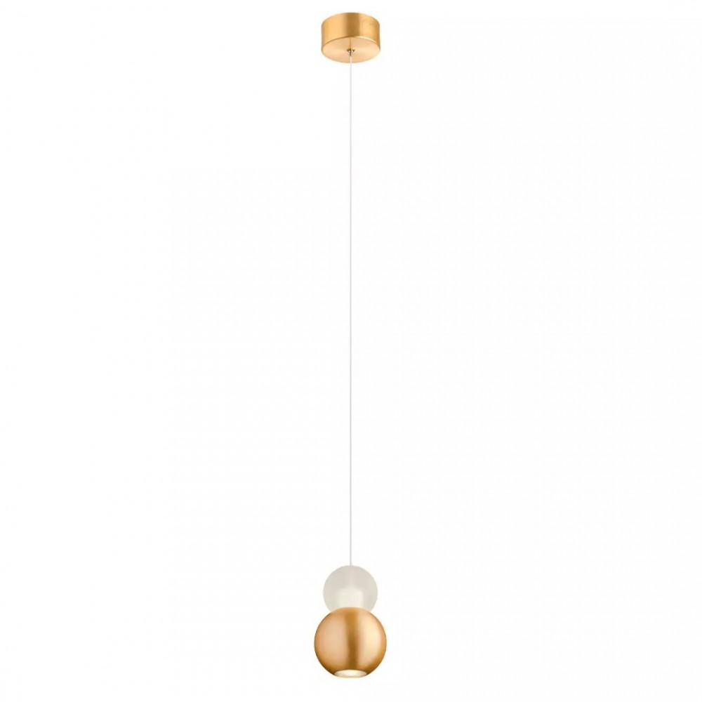 Pendant lamp Redo Aoba, metal, anodised brass gold, LED, 8W, 518 lumens, warm white 3000K, D.10 cm