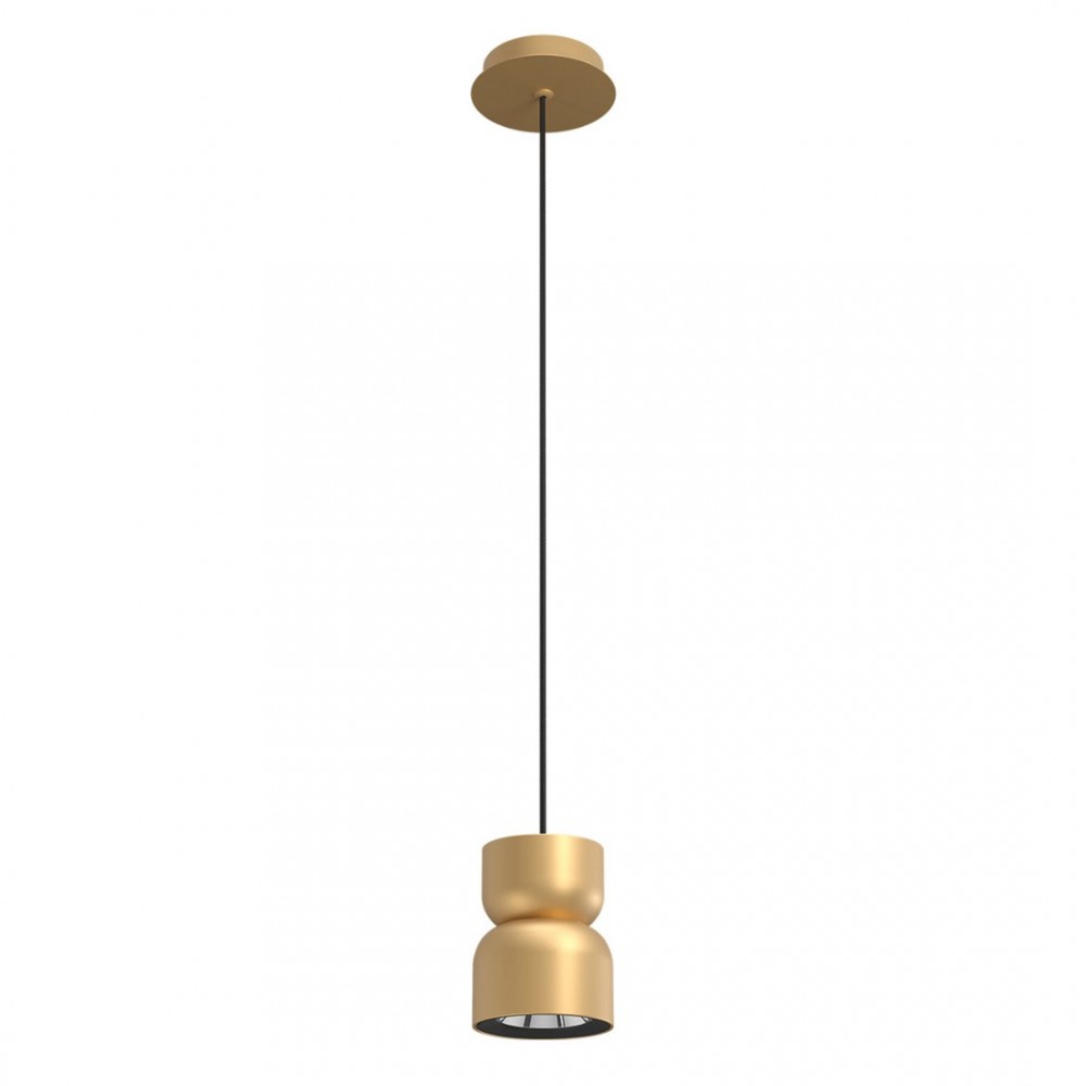 Suspension Redo Yona, metal, matt gold, LED, 5W+5,5W, 400 lumens, warm white 3000K, D.12 cm