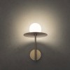 Wall lamp Redo Plato, metal, glass, gold, 1XG9, H.32 cm