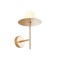 Wall lamp Redo Plato, metal, glass, gold, 1XG9, H.32 cm