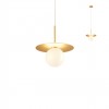 Suspension Redo Plato, metal, glass, gold, 1XG9, D.20 cm