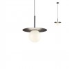 Suspension Redo Plato, metal, glass, sand black, 1XG9, D.20 cm