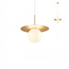 Suspension Redo Plato, metal, glass, gold, 1XE14, D.30 cm