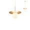 Suspension Redo Plato, metal, glass, gold, 1XE14, D.30 cm
