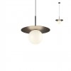 Suspension Redo Plato, metal, glass, sand black, 1XE14, D.30 cm