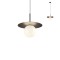 Suspension Redo Plato, metal, glass, sand black, 1XE14, D.30 cm