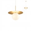 Suspension Redo Plato, metal, glass, gold, 1XE27, D.40 cm