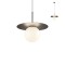 Suspension Redo Plato, metal, glass, sand black, 1XE27, D.40 cm