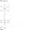 Pendant lamp Redo Plato, metal, glass, sand black, 6XG9, L.94 cm