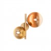 Wall lamp Redo Roy, metal, glass, gradient gold/gradient coffee, 2XG9, H.28 cm