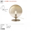 Table lamp Redo Roy, metal, glass, gradient coffee, 1XG9, H.21 cm